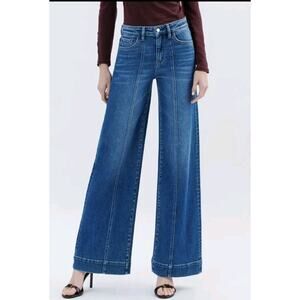 Flying Monkey High Rise Trouser Hem Jeans Size 24